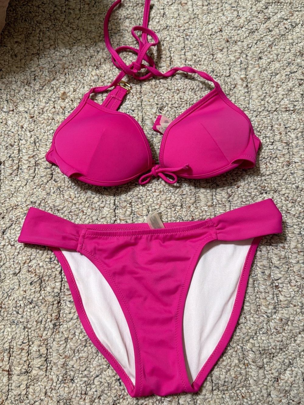 Hot Pink Women’s Push-Up Bikini Set